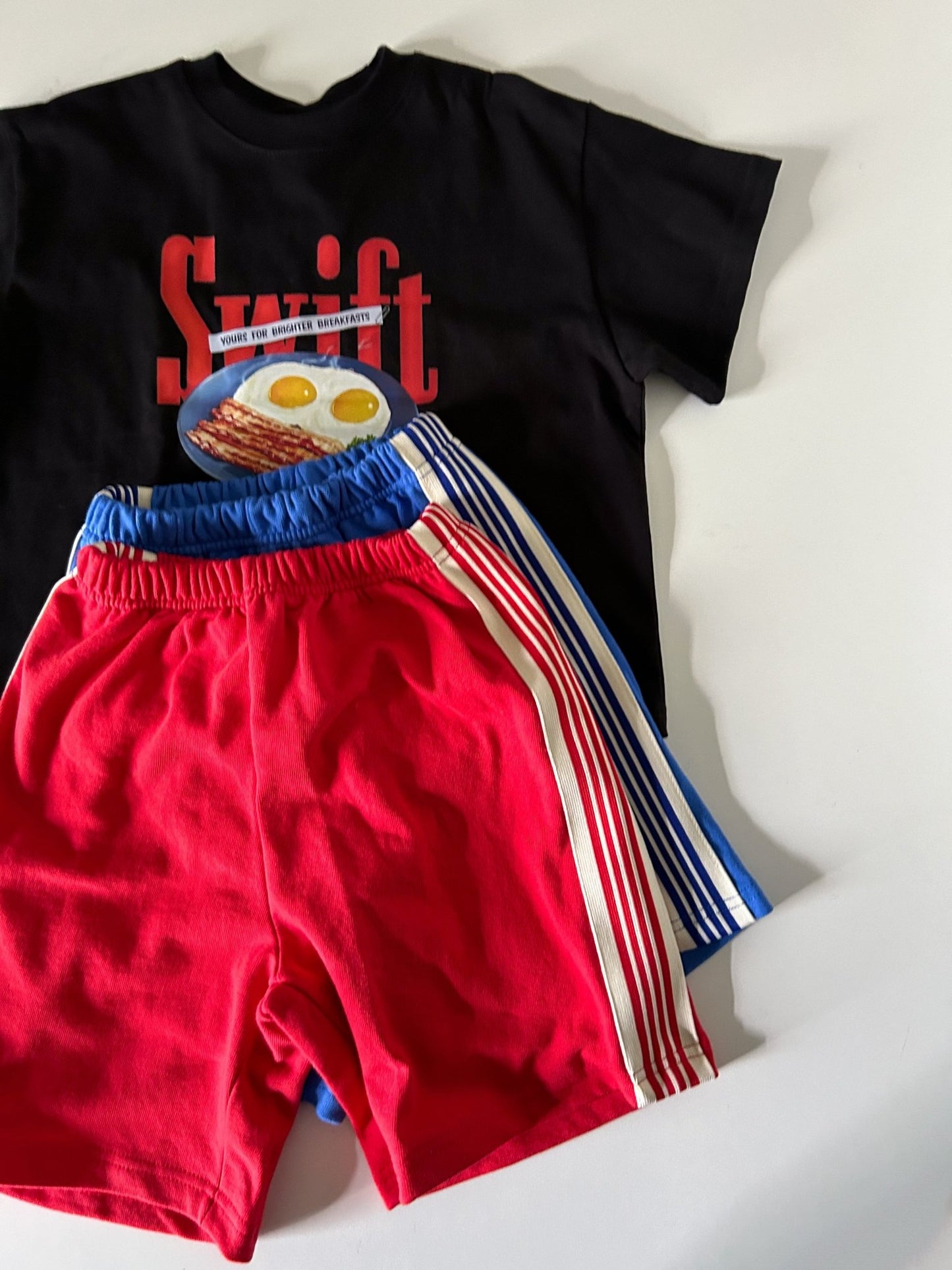 Kids SS25 Side Line Track Shorts (3 - 7y) - 2 Colors kids outfit