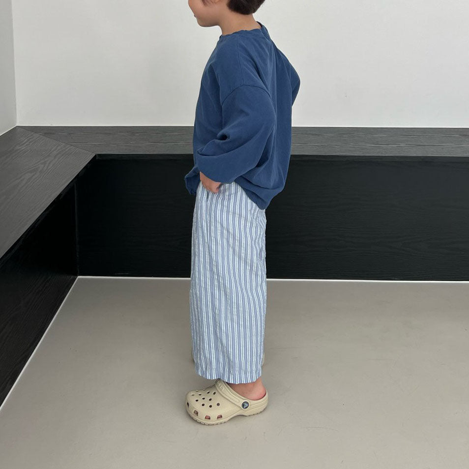 Kids SS25 Stripe Wide Leg Pull On Pants (2 - 7y) - 2 Colors kids outfit