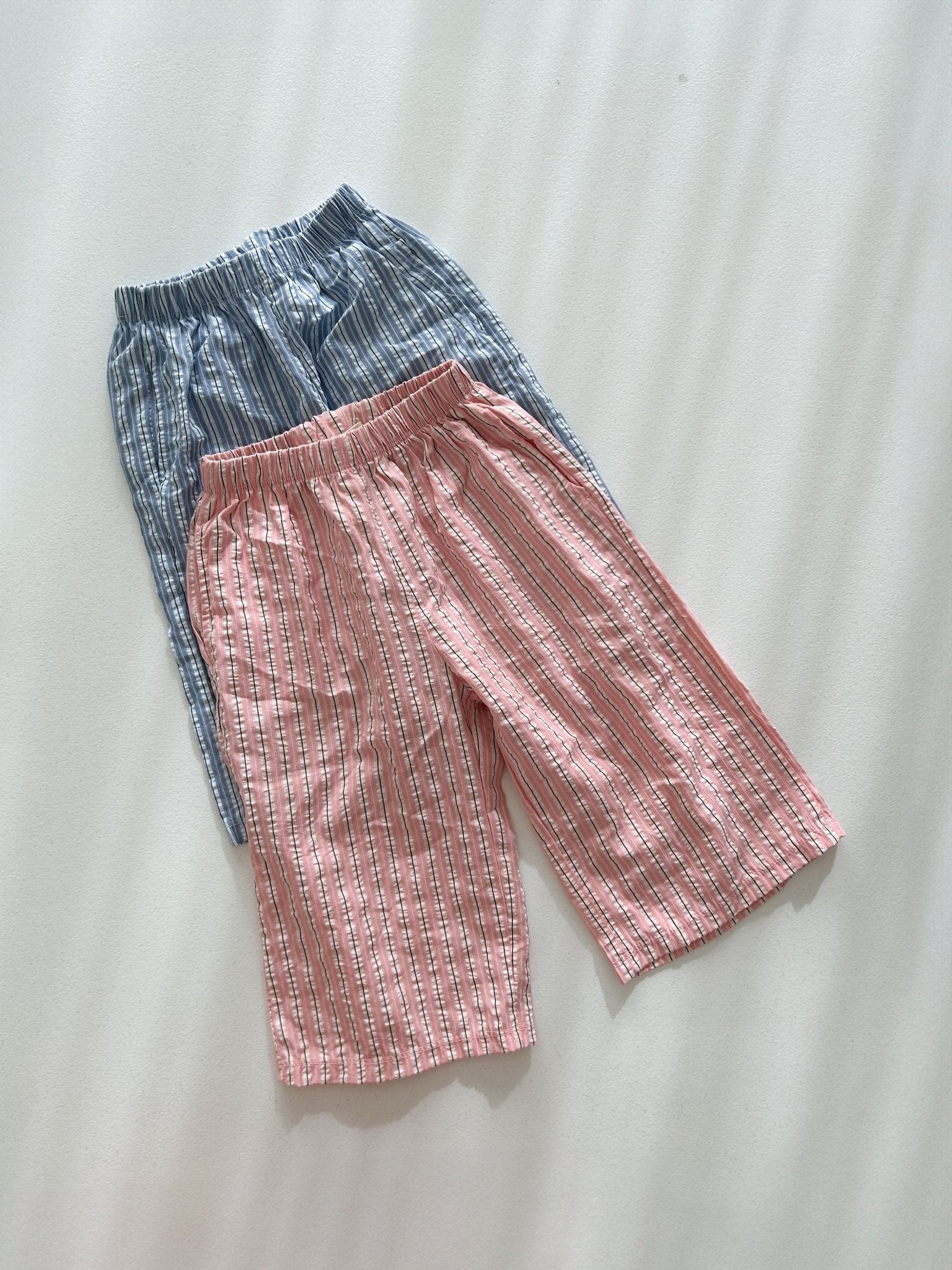 Kids SS25 Stripe Wide Leg Pull On Pants (2 - 7y) - 2 Colors kids outfit