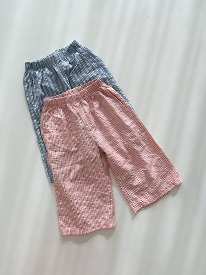 Kids SS25 Stripe Wide Leg Pull On Pants (2 - 7y) - 2 Colors kids outfit