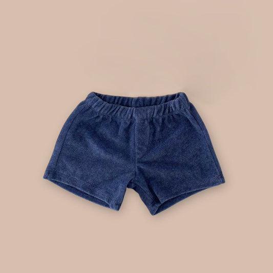 Kids SS25 Terry Cloth Shorts (2 - 7y) - Navy kids outfit