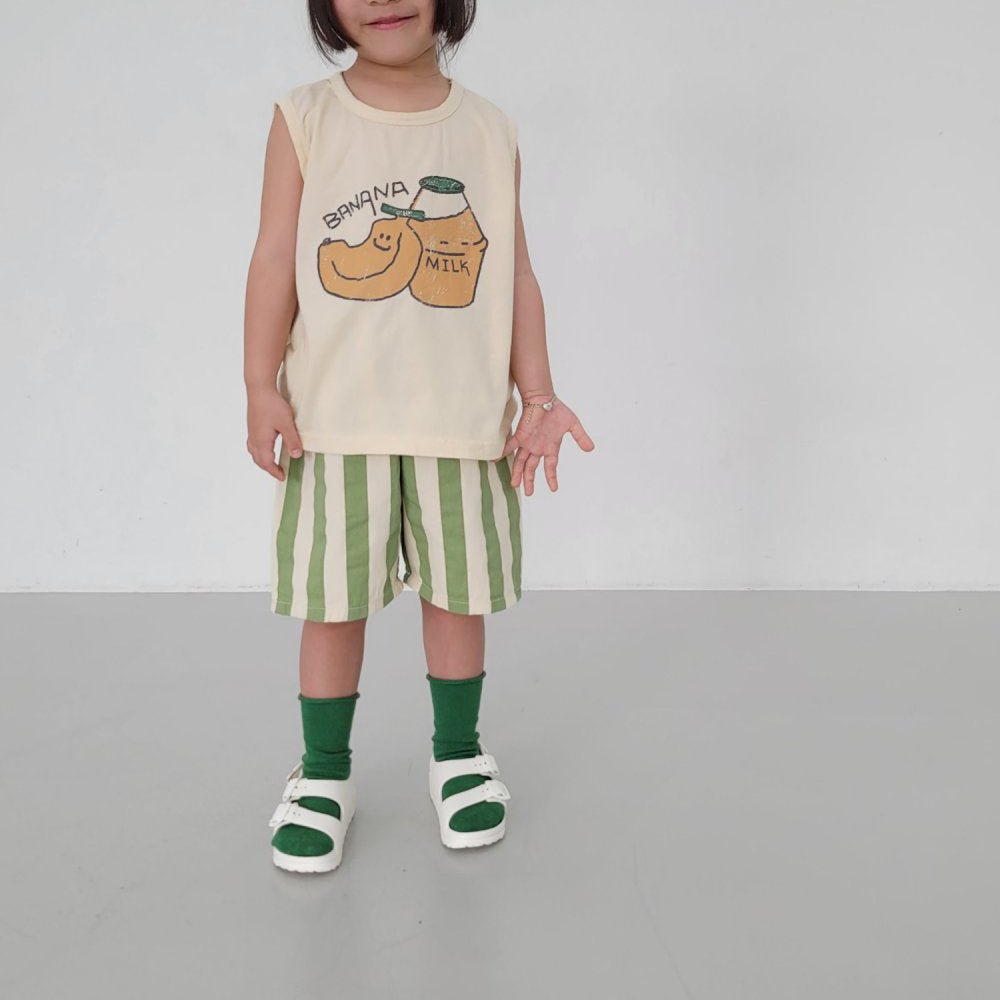 Kids SS26 BANANA Sleeveless Top (1 - 9y) - Butter Yellow - AT NOON STORE