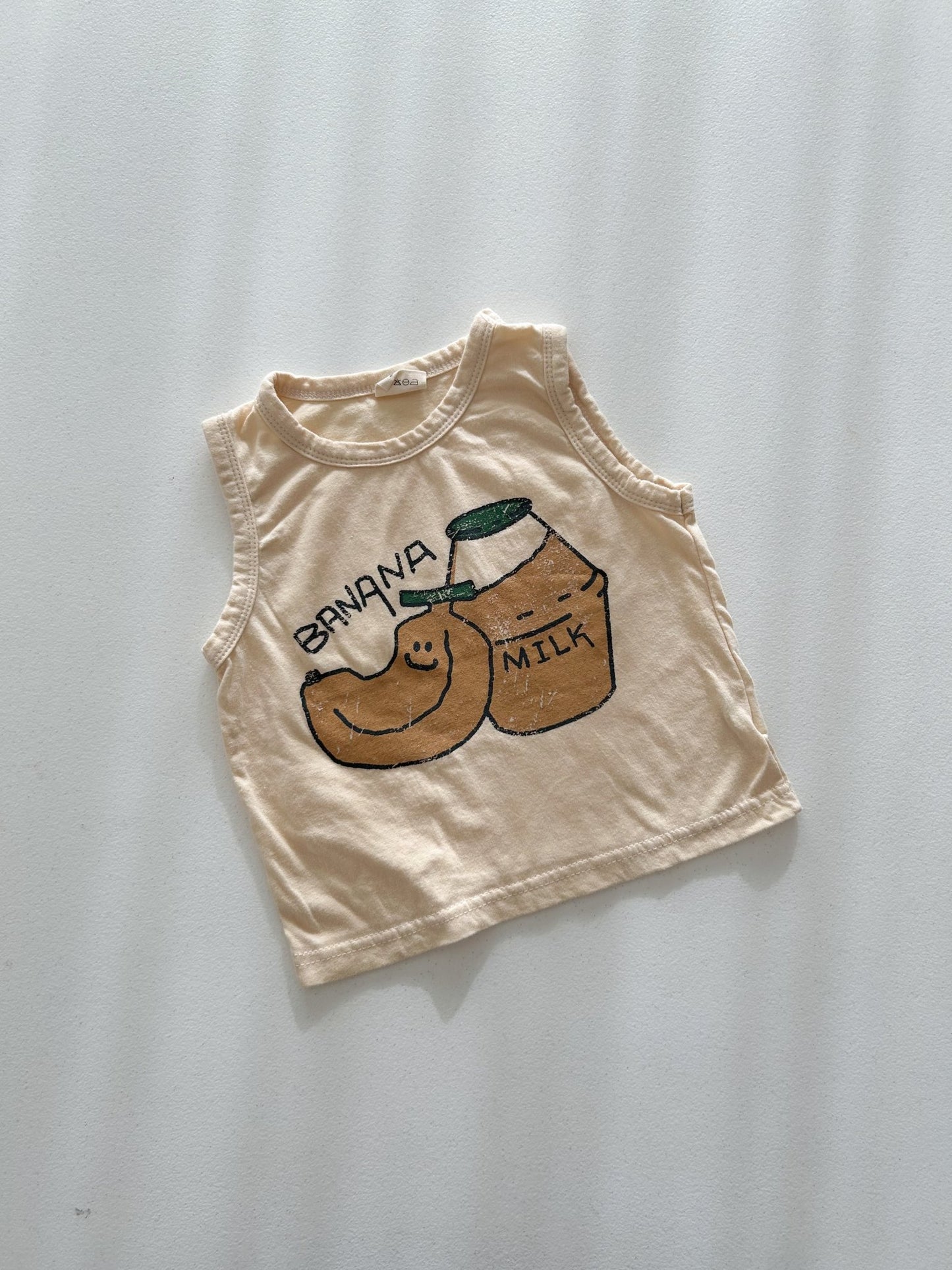 Kids SS26 BANANA Sleeveless Top (1 - 9y) - Butter Yellow - AT NOON STORE