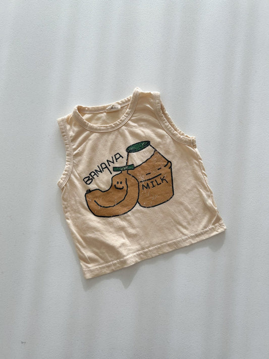 Kids SS26 BANANA Sleeveless Top (1 - 9y) - Butter Yellow - AT NOON STORE