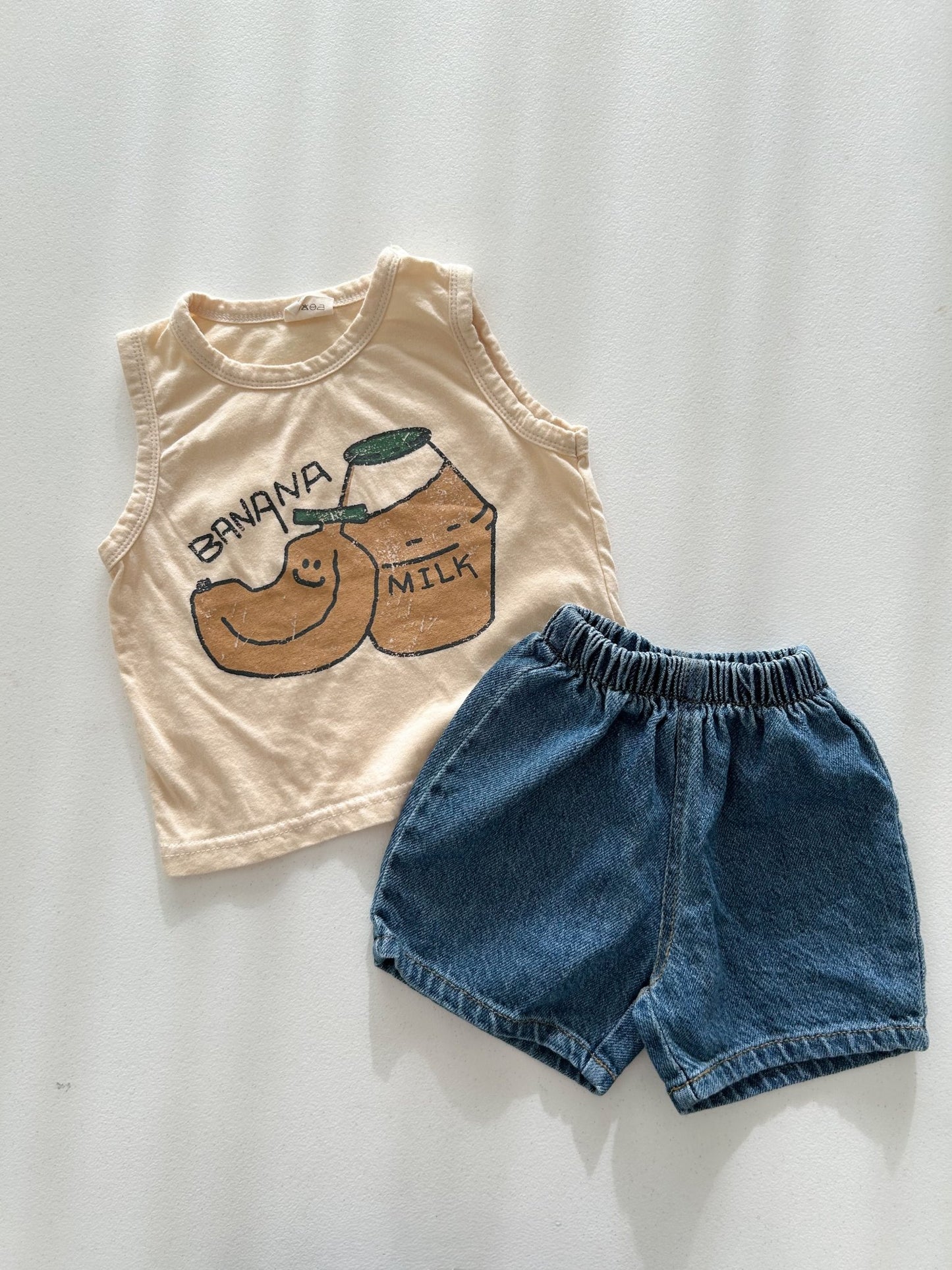 Kids SS26 BANANA Sleeveless Top (1 - 9y) - Butter Yellow - AT NOON STORE
