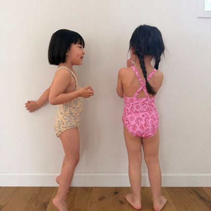 Kids SS26 Cross Back Little Ocean One - Piece Swimsuit (2 - 9y) - 2 Colors - AT NOON STORE