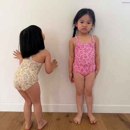 Kids SS26 Cross Back Little Ocean One - Piece Swimsuit (2 - 9y) - 2 Colors - AT NOON STORE