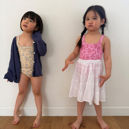 Kids SS26 Cross Back Little Ocean One - Piece Swimsuit (2 - 9y) - 2 Colors - AT NOON STORE