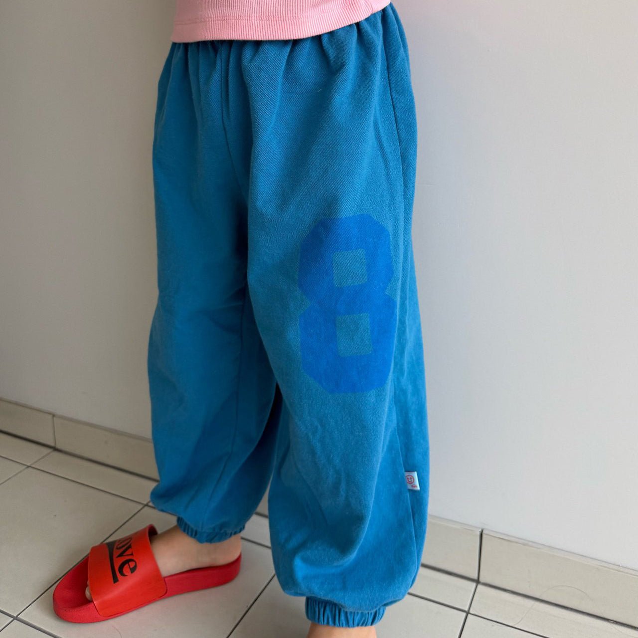Kids SS26 Eight Jogger Pants (2 - 7y) - Blue - AT NOON STORE