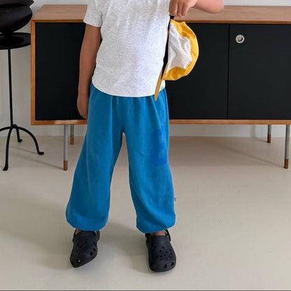 Kids SS26 Eight Jogger Pants (2 - 7y) - Blue - AT NOON STORE