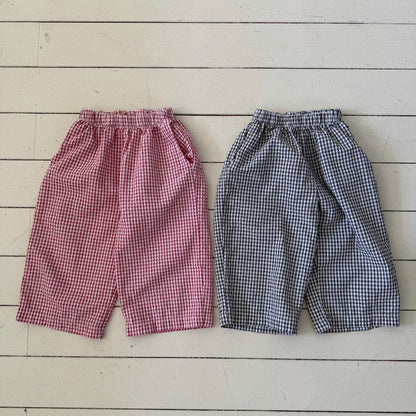 Kids SS26 Gingham Pull - On Pants (2 - 10y) - 2 Colors - AT NOON STORE