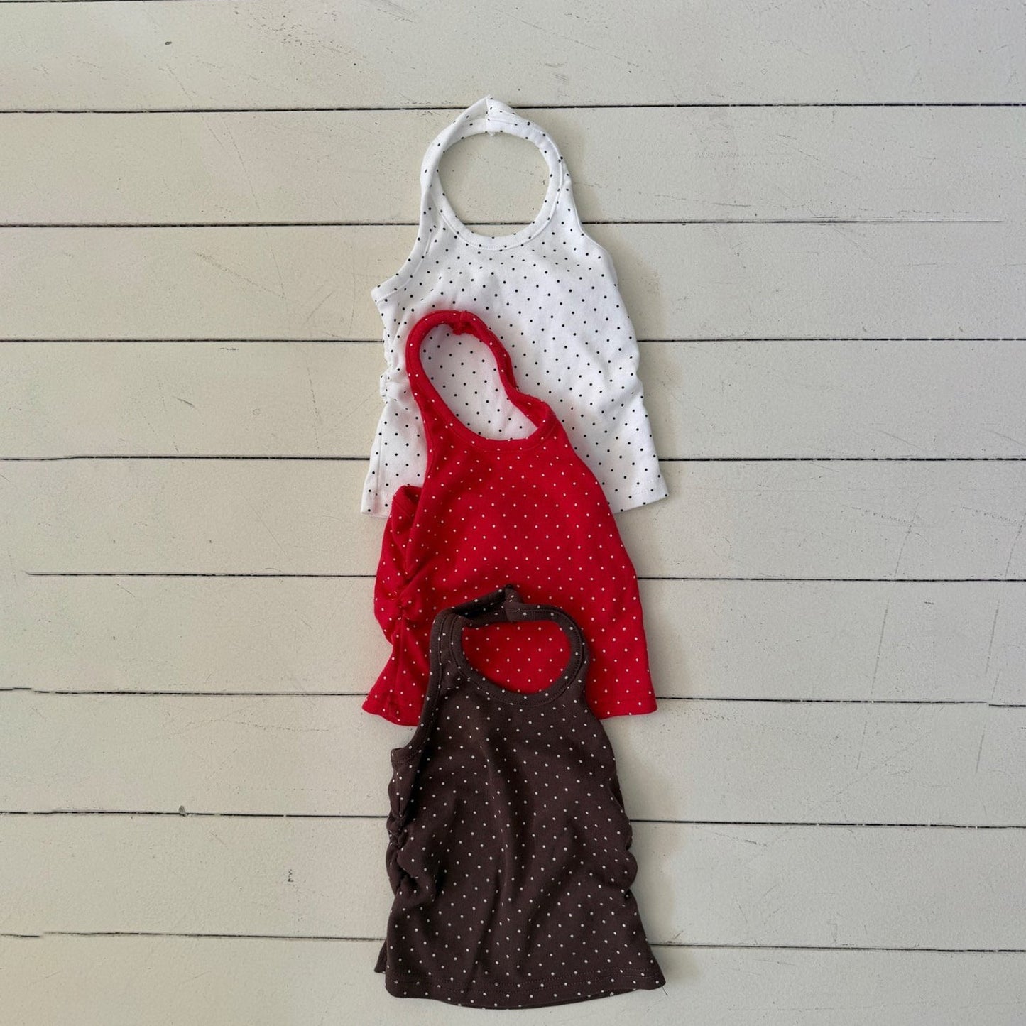 Kids SS26 Polka Dot Halter Top (2 - 10y) - 3 Colors - AT NOON STORE