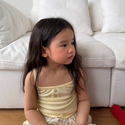 Kids SS26 Ribbed Noodle Strap Tank Top (2 - 10y) - 2 Colors - AT NOON STORE