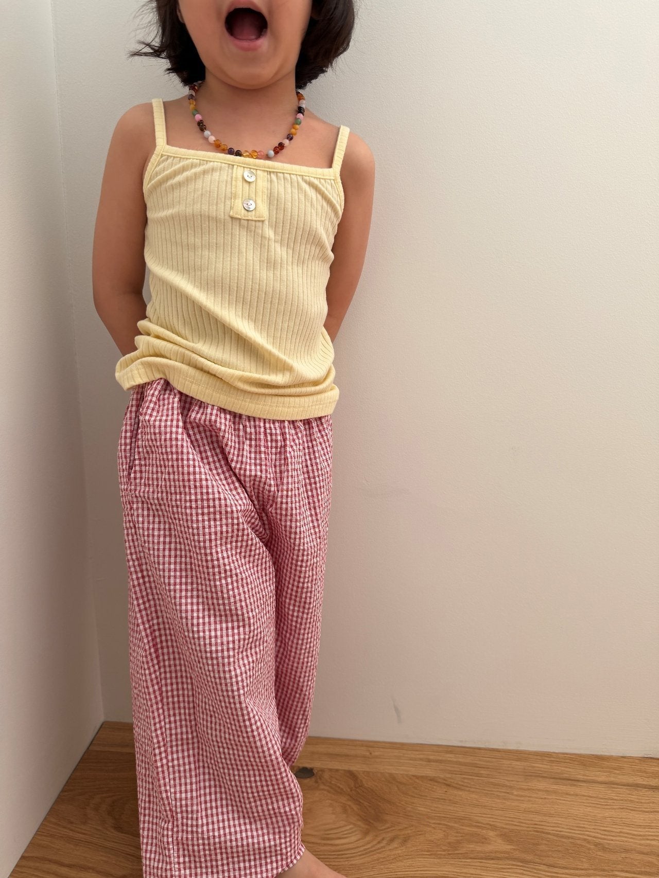 Kids SS26 Ribbed Noodle Strap Tank Top (2 - 10y) - 2 Colors - AT NOON STORE