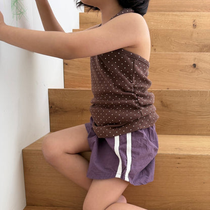 Kids SS26 Side Line Shorts (2 - 10y) - Purple - AT NOON STORE