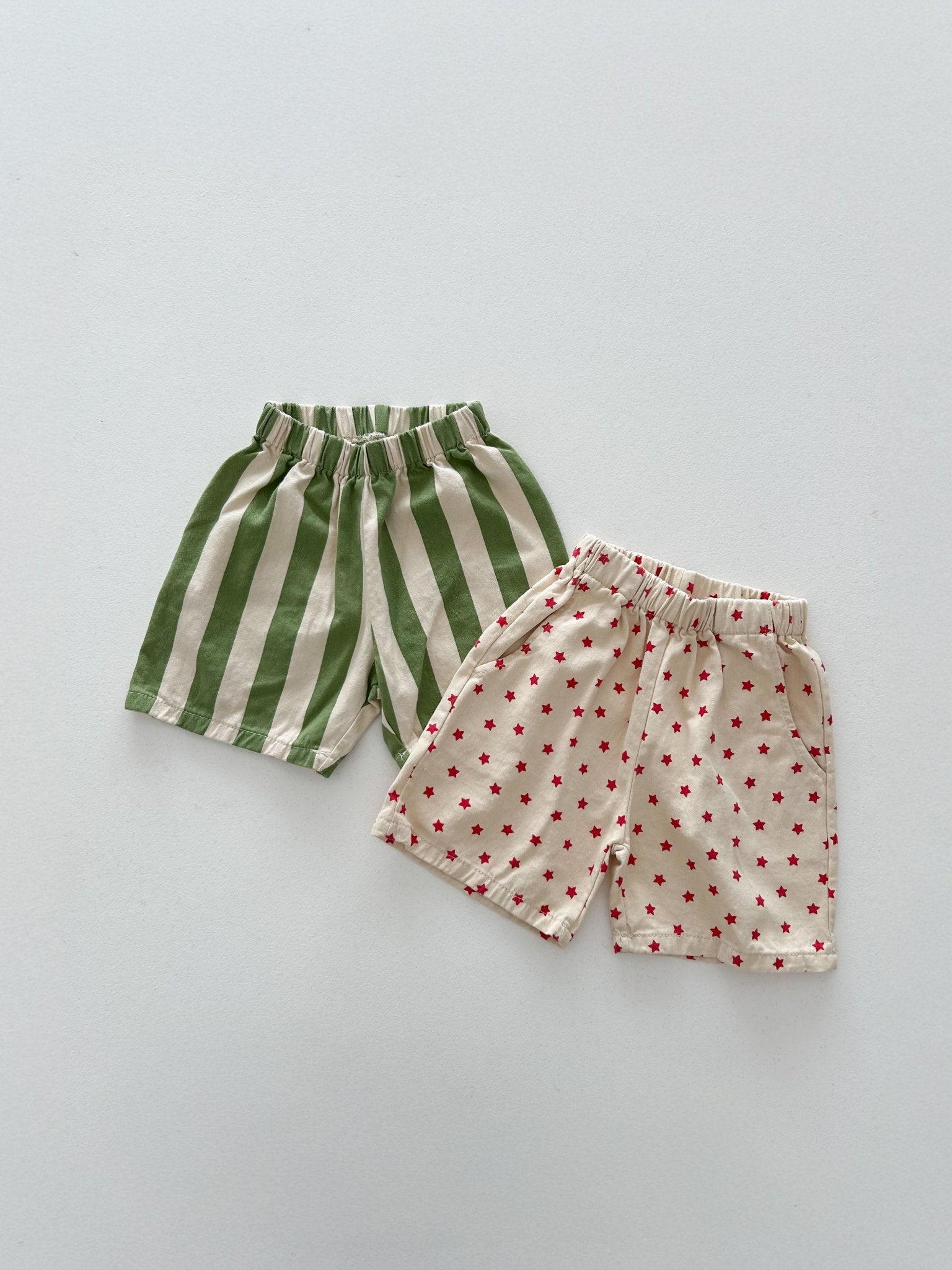 Kids SS26 Star Print Shorts (1 - 9y) - Ivory - AT NOON STORE