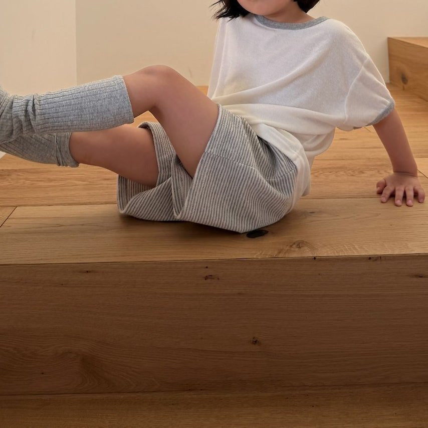 Kids SS26 Stripe Terry Cloth Shorts (2 - 10y) - 2 Colors - AT NOON STORE