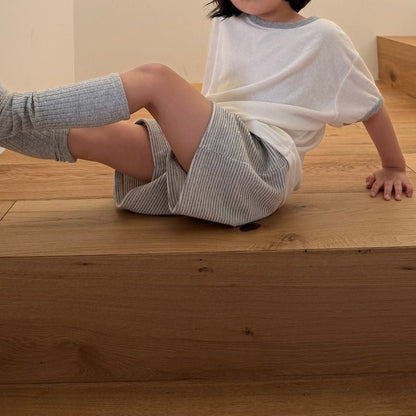 Kids SS26 Stripe Terry Cloth Shorts (2 - 10y) - 2 Colors - AT NOON STORE