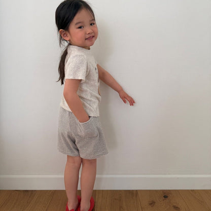 Kids SS26 Stripe Terry Cloth Shorts (2 - 10y) - 2 Colors - AT NOON STORE