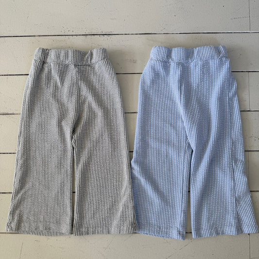 Kids SS26 Stripe Textured Semi Flare Pants (2 - 10y) - 2 Colors - AT NOON STORE