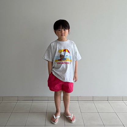 Kids SS26 Summer Basic Shorts (2 - 7y) - Hot Pink - AT NOON STORE