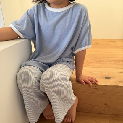 Kids SS26 Terry Cloth Short Sleeve Top (2 - 10y) - 2 Colors - AT NOON STORE