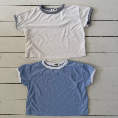 Kids SS26 Terry Cloth Short Sleeve Top (2 - 10y) - 2 Colors - AT NOON STORE