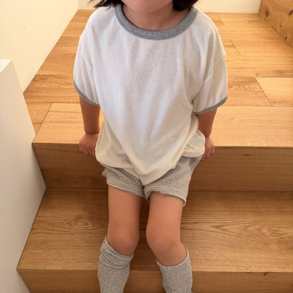 Kids SS26 Terry Cloth Short Sleeve Top (2 - 10y) - 2 Colors - AT NOON STORE