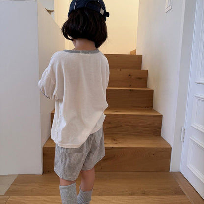 Kids SS26 Terry Cloth Short Sleeve Top (2 - 10y) - 2 Colors - AT NOON STORE