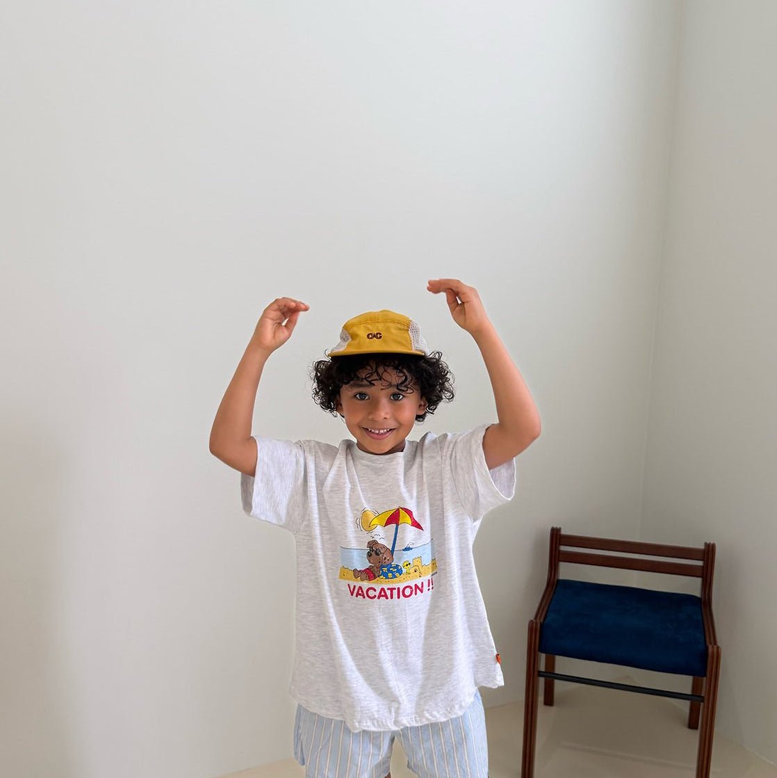 Kids SS26 Vacation Print Short Sleeve Top (2 - 7y) - 2 Colors - AT NOON STORE