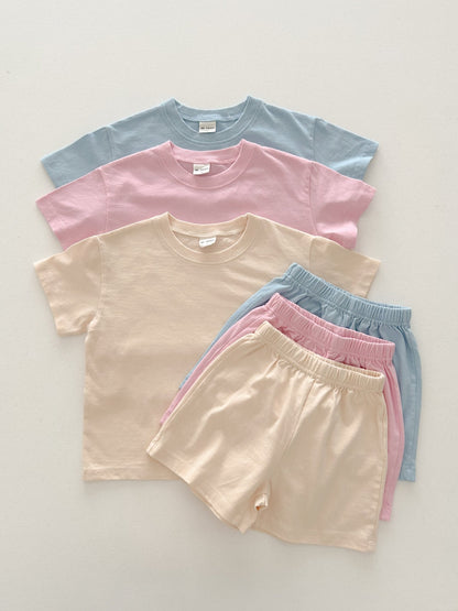 Kids T-Shirt and Shorts Set (6m - 8y) - 3 Colors - AT NOON STORE