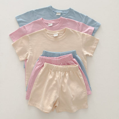 Kids T-Shirt and Shorts Set (6m - 8y) - 3 Colors - AT NOON STORE