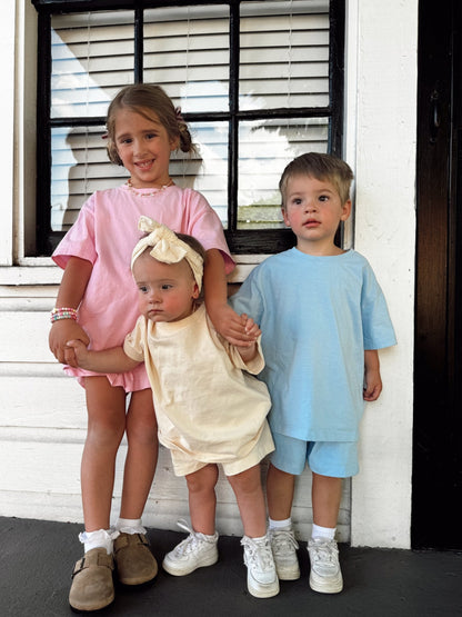 Kids T-Shirt and Shorts Set (6m - 8y) - 3 Colors - AT NOON STORE