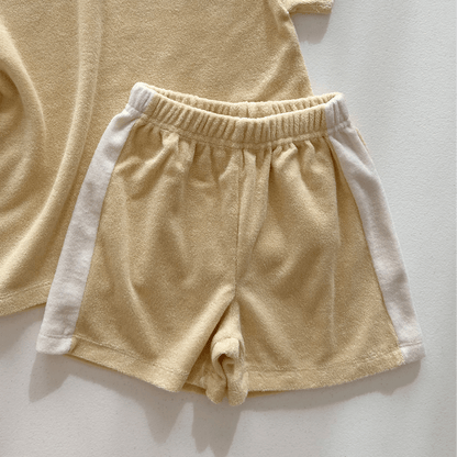 Kids Terry Cloth Shorts (6m-1y) - Butter kids outfit