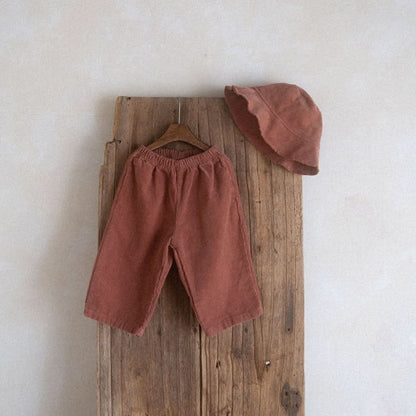 Kids Thin Corduroy Bucket Hat (1 - 6y) - 4 Colors kids outfit