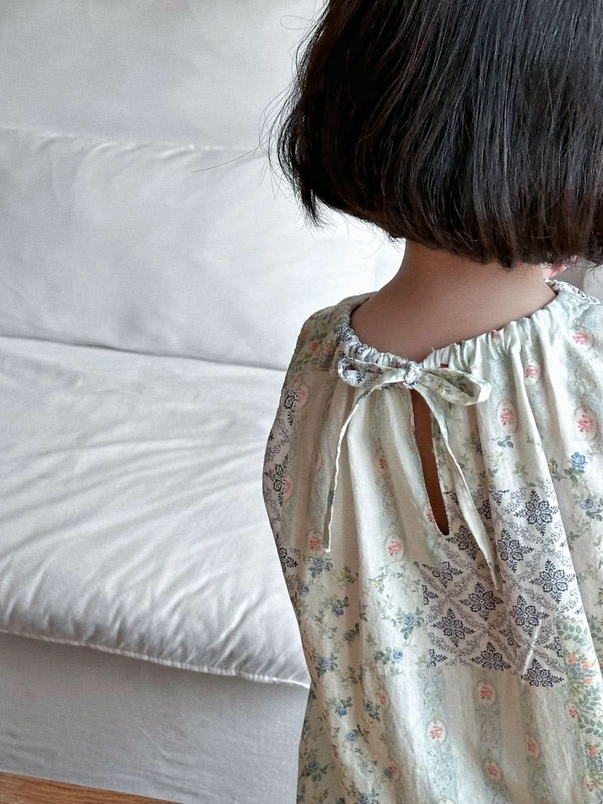 Kids Tie Back Quilt Print Sleeveless Dress (2 - 6y) kids outfit