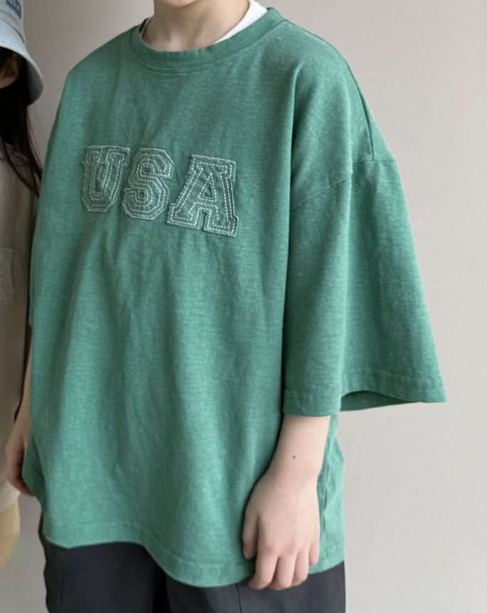 Kids USA Patch Oversized Top (15m - 7y) - 2 Colors kids outfit