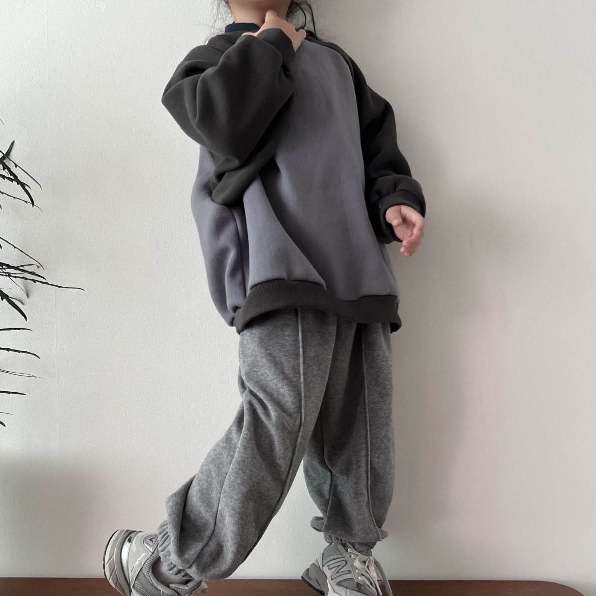 Kids W24 Comfy Soft Pin Tuck Jogger Pants (1 - 7y) - Gray kids outfit