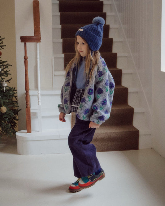 Kids W25 Corduroy Pull - on Pants(3 - 8y) - Purple Navy kids outfit