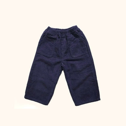Kids W25 Corduroy Pull - on Pants(3 - 8y) - Purple Navy kids outfit