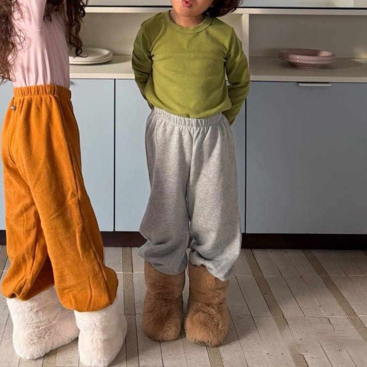 Kids W25 Crew Neck Basic Long Sleeve Top (2 - 7y) - 3 Colors kids outfit