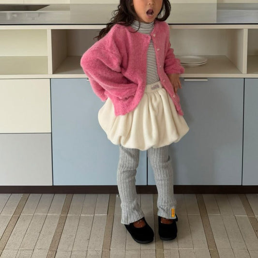Kids W25 Fleece Balloon Skirt (2 - 7y) - Ivory kids outfit