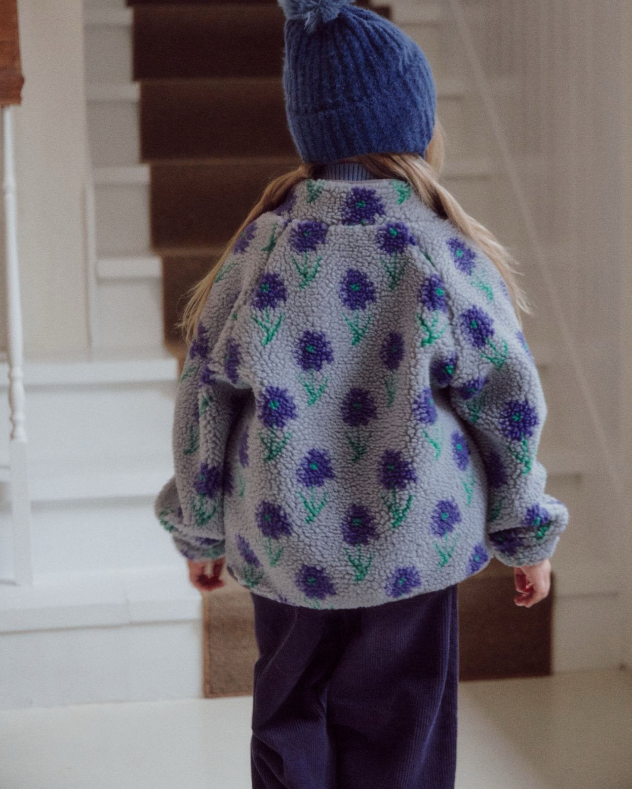 Kids W25 Floral Sherpa Jacket(3 - 8y) - 2 Colors kids outfit