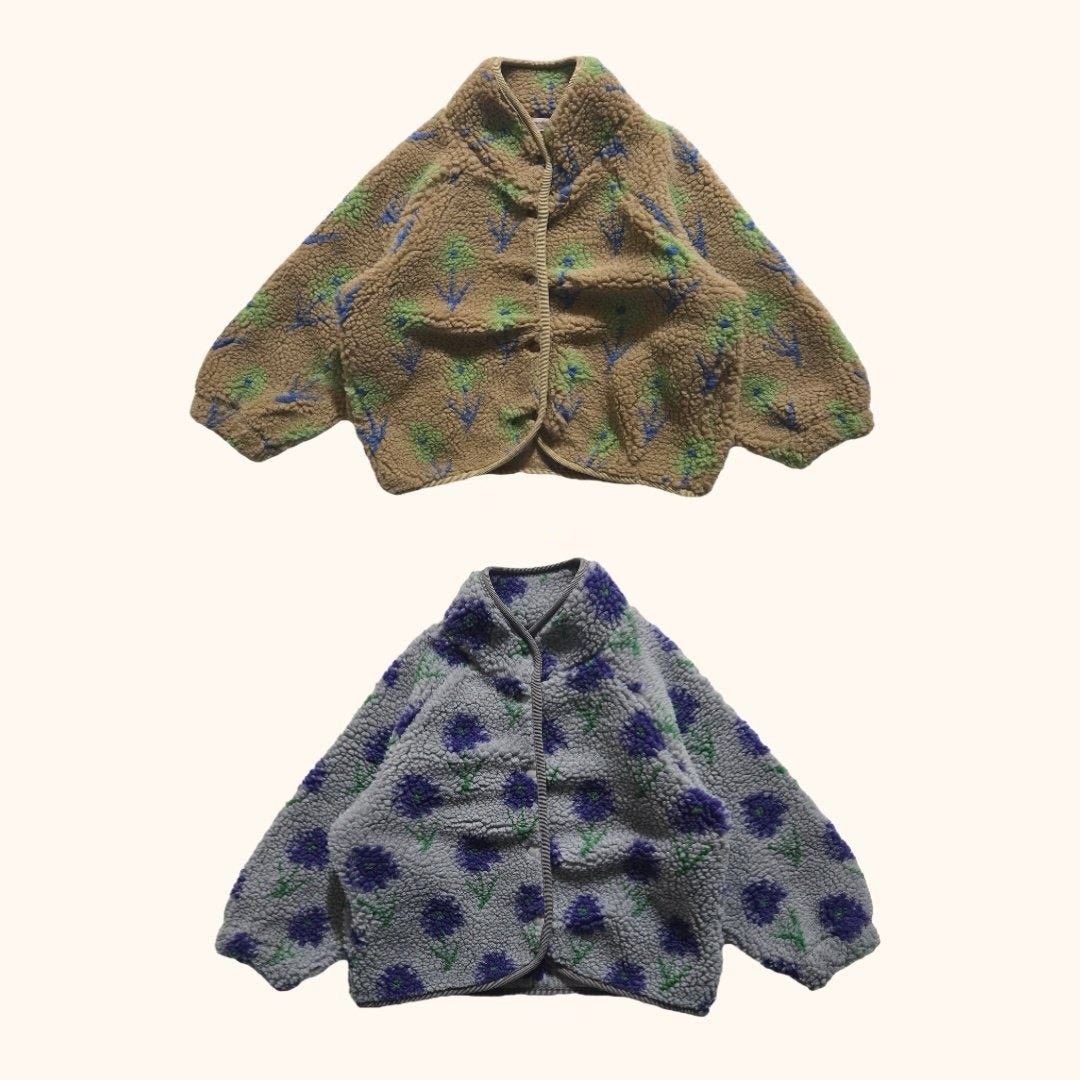Kids W25 Floral Sherpa Jacket(3 - 8y) - 2 Colors kids outfit