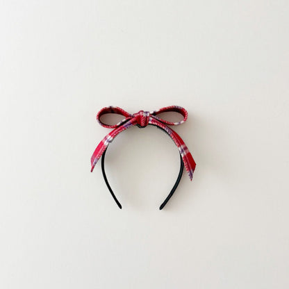 Kids W25 Holiday Plaid Bow Headband - 2 Colors kids outfit
