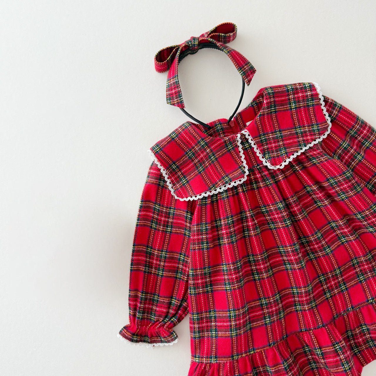 Kids W25 Holiday Plaid Bow Headband - 2 Colors kids outfit