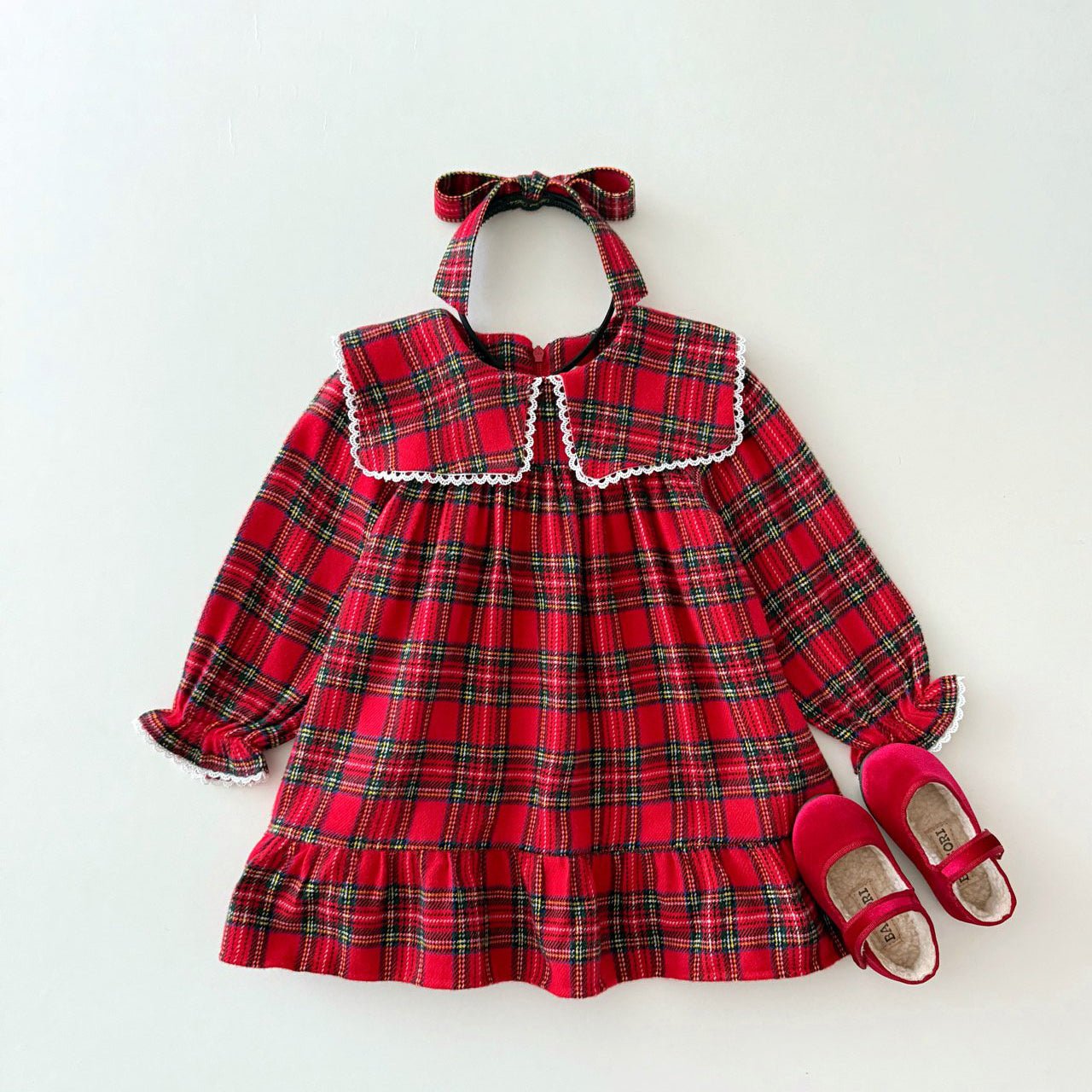 Kids W25 Holiday Plaid Bow Headband - 2 Colors kids outfit