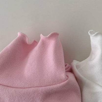 Kids W25 Lettuce - Edge Mock Neck Long Sleeve Top (1 - 6y) - Pink kids outfit
