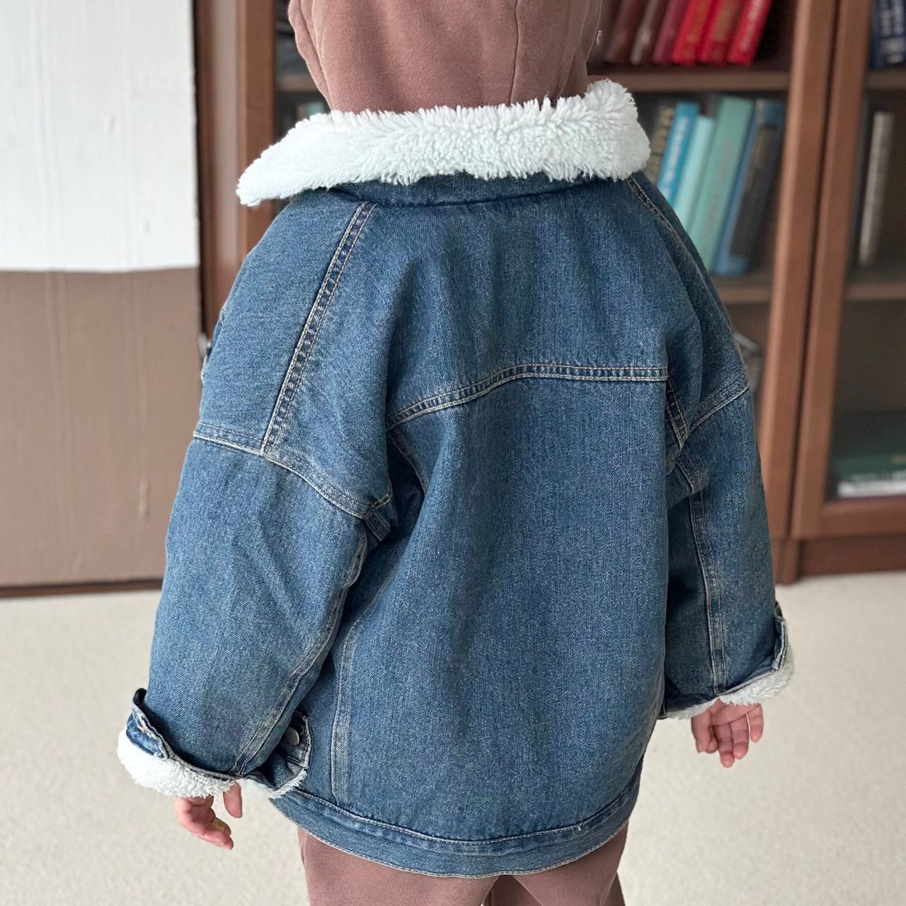 Kids W25 Sherpa Lined Denim Jacket (2 - 10y) - 2 Colors kids outfit