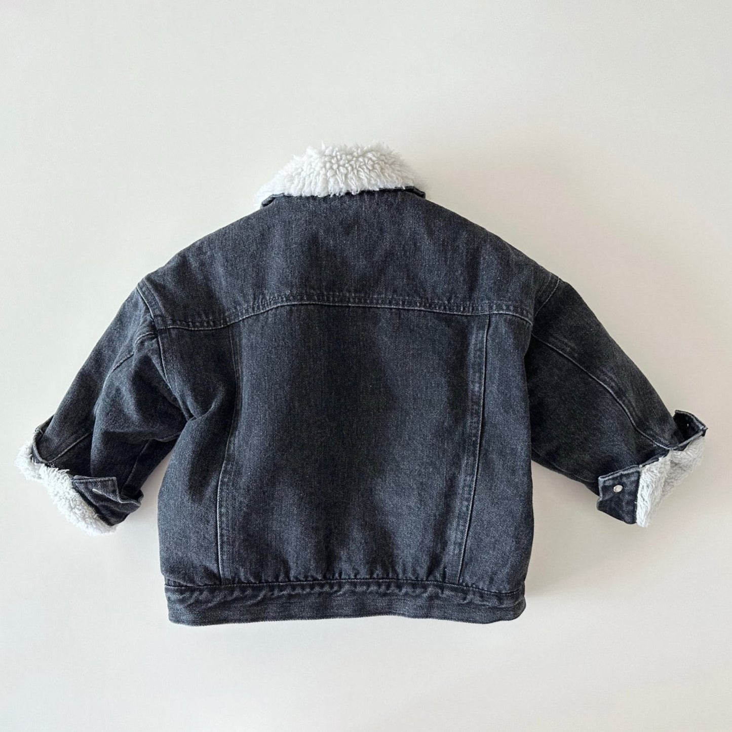 Kids W25 Sherpa Lined Denim Jacket (2 - 10y) - 2 Colors kids outfit